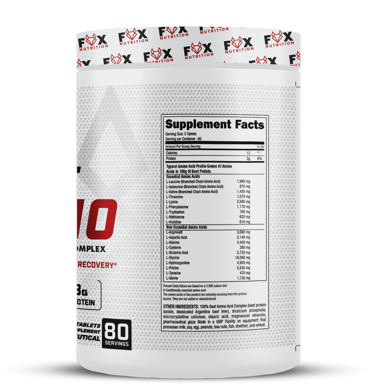 Beef Amino – 100% Pure Amino Complex for Muscle Growth & Recovery (240 Tablets) - Image 2