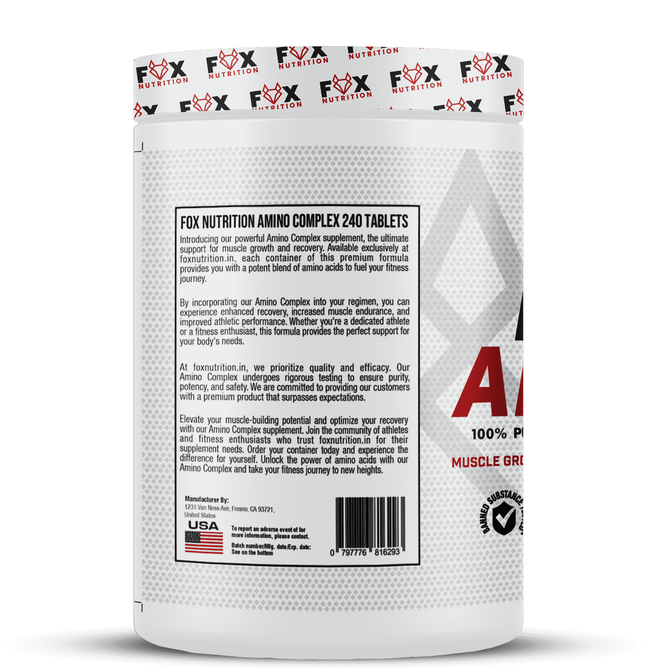 Beef Amino – 100% Pure Amino Complex for Muscle Growth & Recovery (240 Tablets) - Image 3