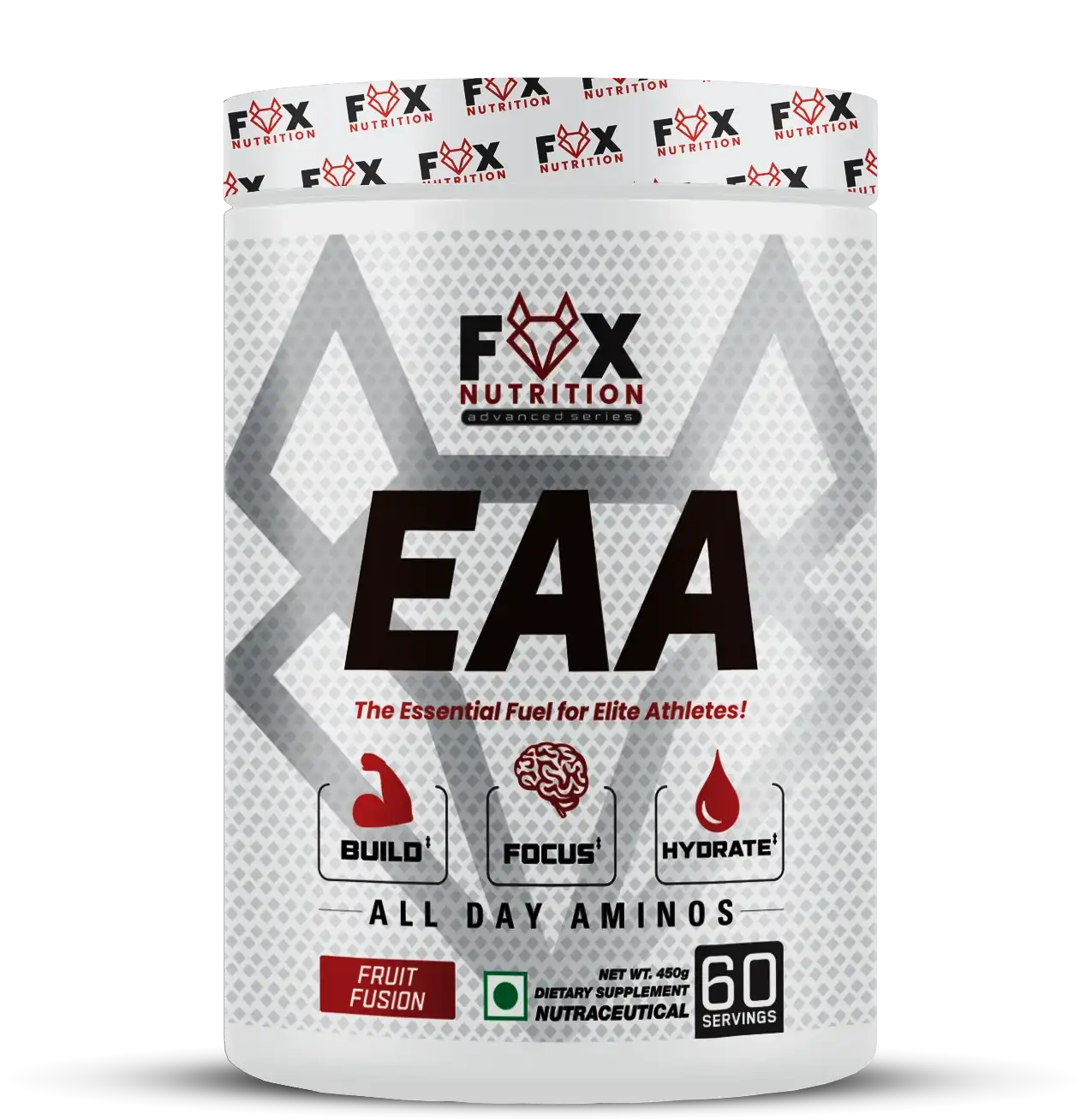 FoxNutrition EAA essential amino acids supplement for muscle recovery and hydration in India